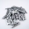 Wood Clip Clothespins Medium - Silver