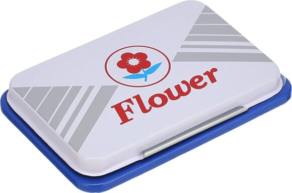 Flower Ink Stamp Blue