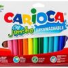 Carioca jumbo superwashable colouring markers pack of 18