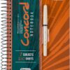 Sasco concord notebook a4 size, 7 subjects, lined ruling 210 sheets, with free pen - assorted colors