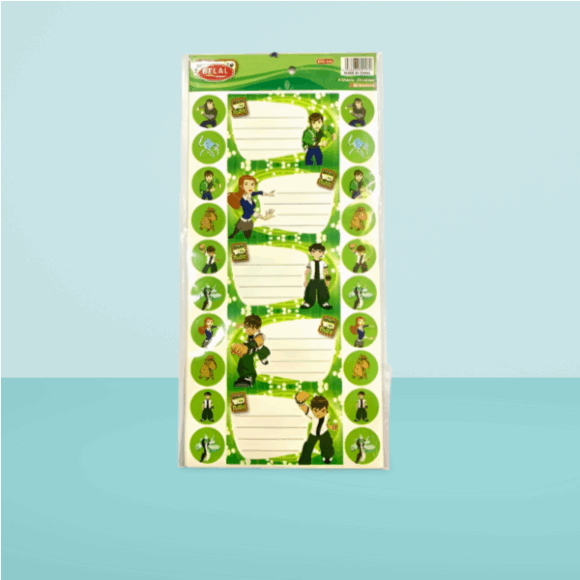 BEN TEN Name TICKET  Sticker