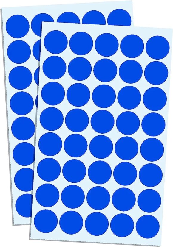 PACK OF Blue  LABEL 12mm