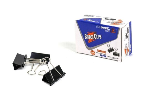 Binder Clips Black Set 12pcs 41 mm