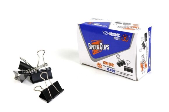 Binder Clips Black Set 12pcs 51 mm