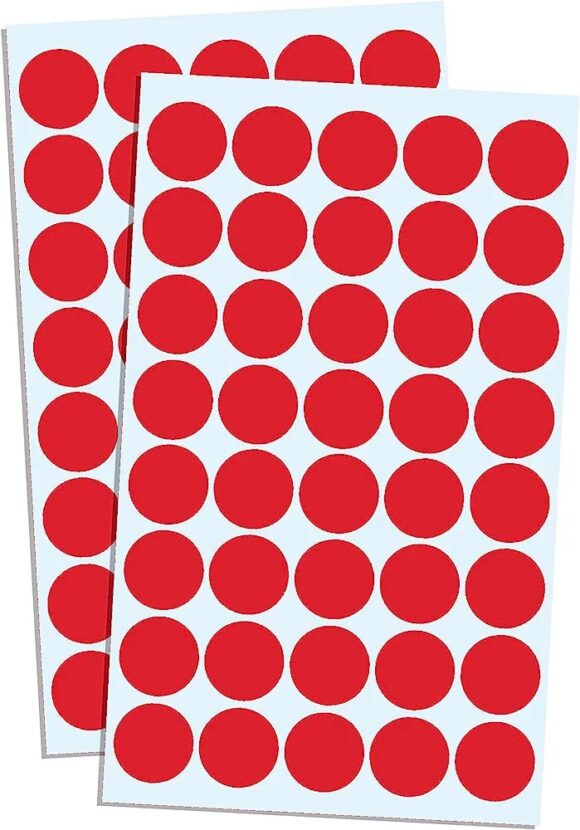 PACK OF RED LABEL 12mm