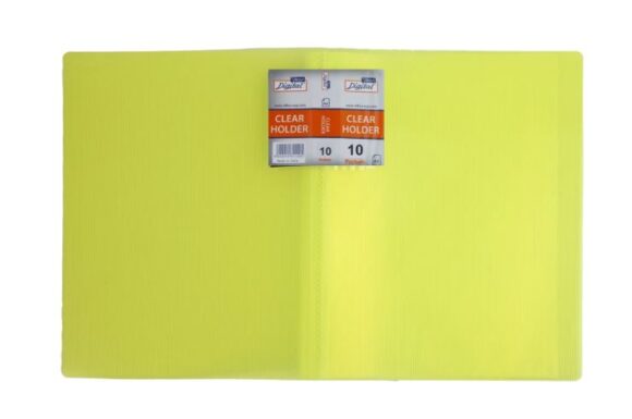 Display Book, 30 Pockets, A4  neon yellow