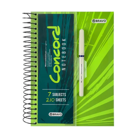 Concord Notebook With Pen A4 - Green