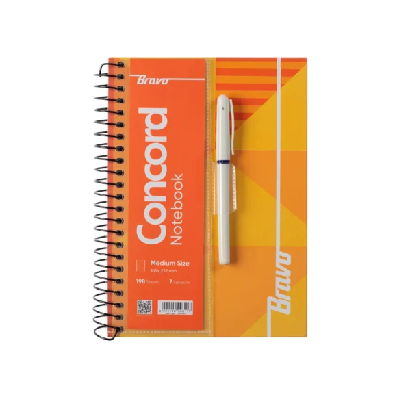 New Concord Notebook With Pen Medium - Orange