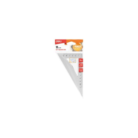 Deli School Supplies Set Square TRANSPARENT 11CM