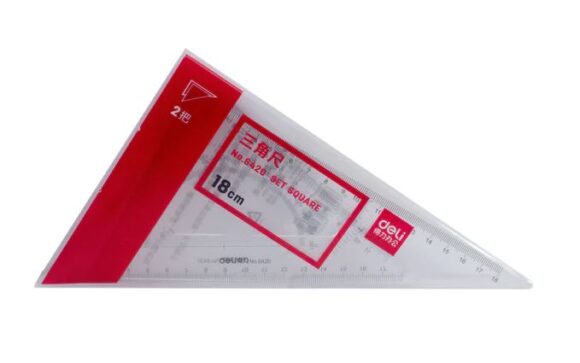 Deli Triangle Ruler Set 18cm