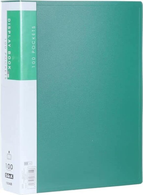 Display Book,100 Pockets, A4 green