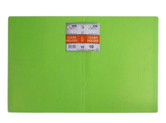 Display Book, 10 Pockets, A4 neon green