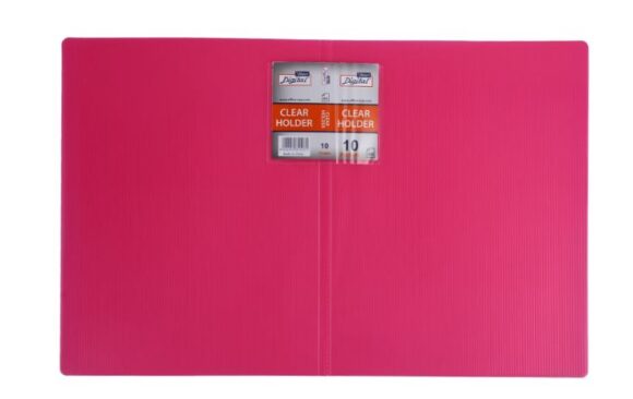 Display Book, 10 Pockets, A4 neon pink