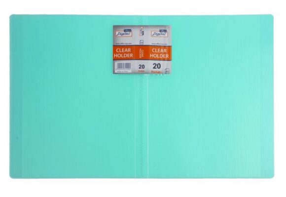 Display Book, 20 Pockets, A4 neon blue