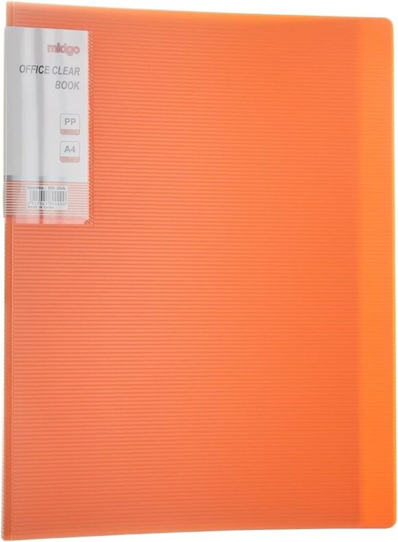 Display Book, 20 Pockets, A4 neon yellow