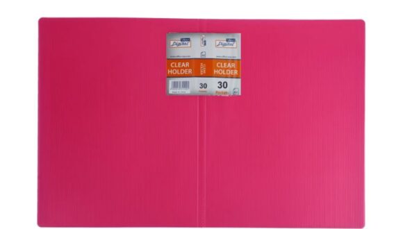 Display Book, 30 Pockets, A4 neon pink