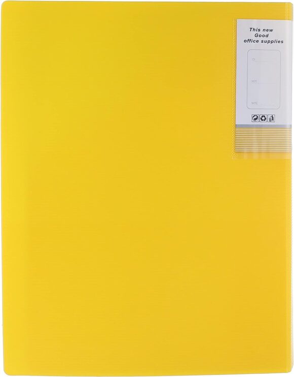 Display Book, 60 Pockets, A4  neon yellow
