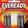 Eveready Super Heavy Duty Battery, Size D, Pack of 2 Blister Card
