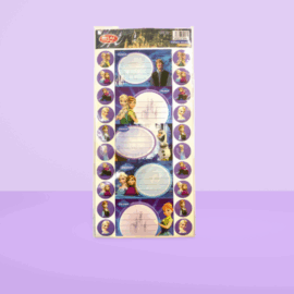 Pack of  Frozen Name LabelTICKET  Sticker