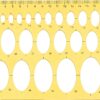 Jinsihou oval shapes template ruler