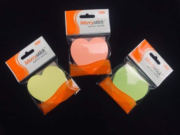 Merry Stick Sn1101 Sticky Note 50 Sheets 3X3 heart