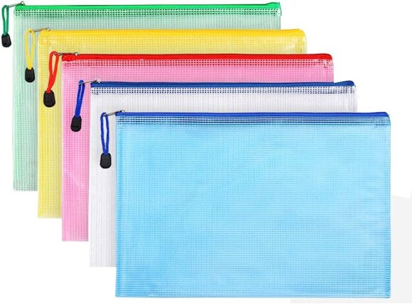 Mesh Zipper File Bag size - A4