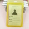 Transparent 614 Plastic Card Sleeve ID Badge Case Clear Bank Credit Card Badge Holder Accessories Expression My Personality yellow front