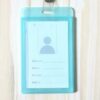 Transparent 614 Plastic Card Sleeve ID Badge Case Clear Bank Credit Card Badge Holder Accessories Expression My Personalityblue front