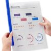 Waterproof Pull The Pole Clip File Folder Plastic Insert Pages Thicken large 10 pcs