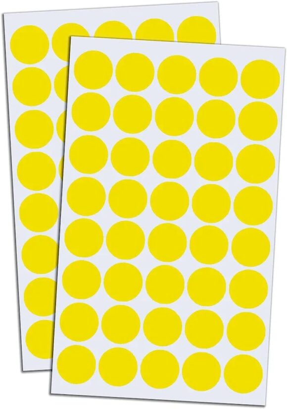 PACK OF YELLOW  LABEL 12mm
