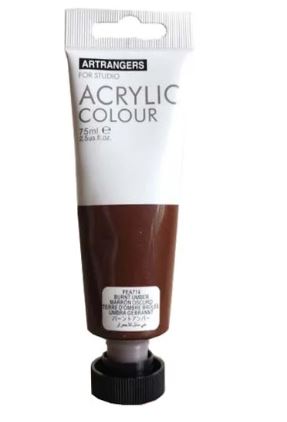 Acrylic Paint Burnt Umber Colour-75 ml tube