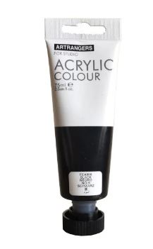 Acrylic Paint Colour - Black 75 ml tube