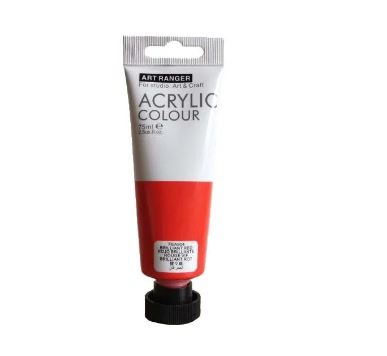 Acrylic Paint Colour - Brilliant Red 75 ml tube