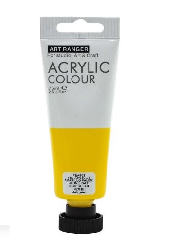 Acrylic Paint Colour - Pale Yellow 75 Ml Tube