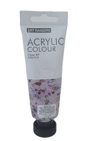 Acrylic Paint Glitter SilverColour-75 ml tube