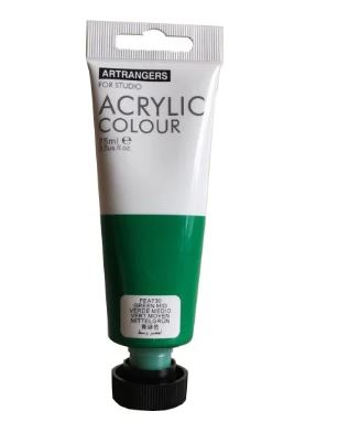 Acrylic Paint Green Mid Colour-75 ml tube