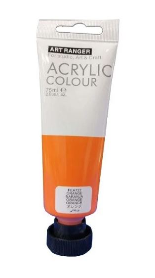 Acrylic Paint Orange Colour-75 ml tube