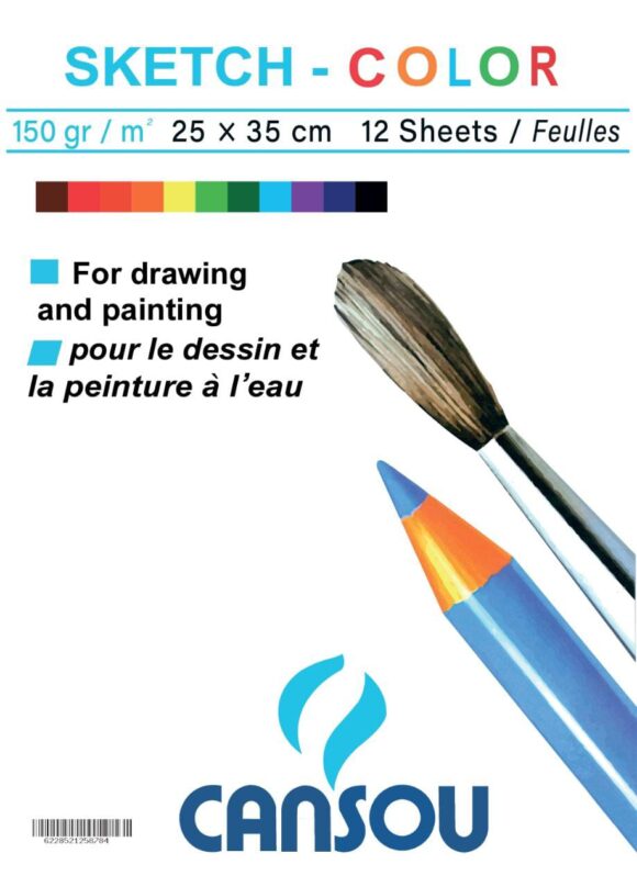 Cansou sketchbook colour 12 sheets 150gsm 25x35 b4