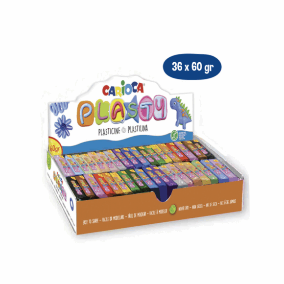 CARIOCA DISPLAY PLASTICINE PLASTY 60 G 1pc