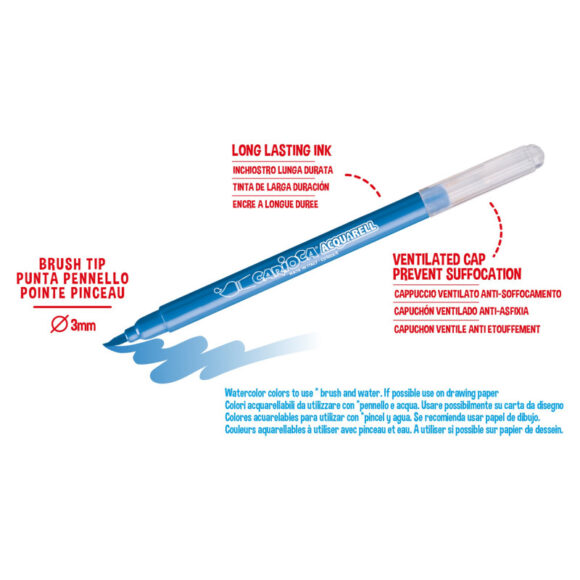⁦Carioca FELT TIP PENS ACQUARELL pack of 12⁩ - الصورة ⁦3⁩