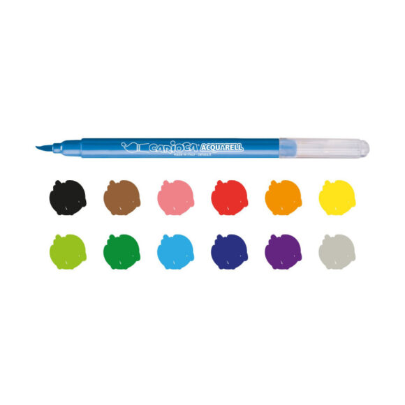 ⁦Carioca FELT TIP PENS ACQUARELL pack of 12⁩ - الصورة ⁦2⁩