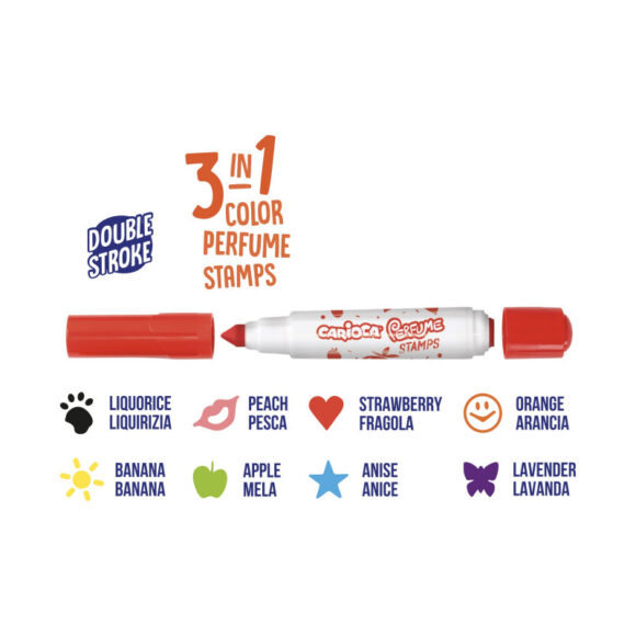 ⁦Carioca FELT TIP PENS PERFUME STAMPS pack of 8⁩ - الصورة ⁦2⁩