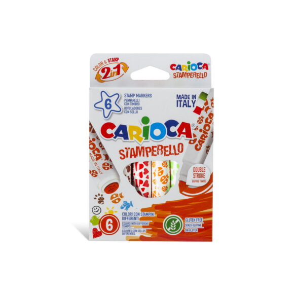 Carioca FELT TIP PENS STAMPERELLO pack of 6