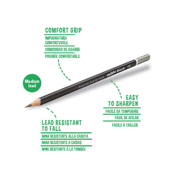 ⁦Carioca GRAPHITE PENCILS HB pack of 12⁩ - الصورة ⁦2⁩