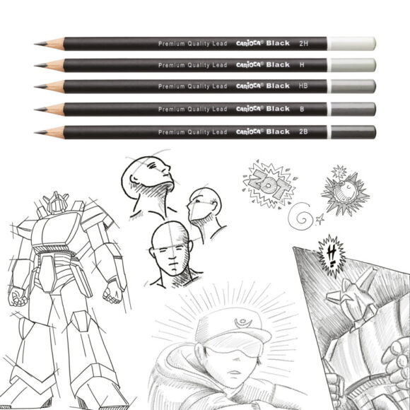 ⁦Carioca GRAPHITE PENCILS HB pack of 12⁩ - الصورة ⁦3⁩