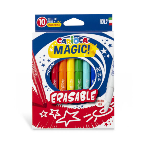 Carioca MAGIC FELT TIP PENS ERASABLE pack of 10
