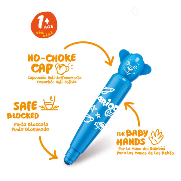 ⁦CARIOCA TEDDY MARKERS BABY pack of 6⁩ - الصورة ⁦3⁩