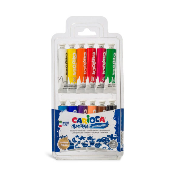 CARIOCA TUBES TEMPERA 12 ML pack of 12