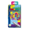 Cardboard box containing 25 triplus fineliner in assorted colours, triplus anniversary