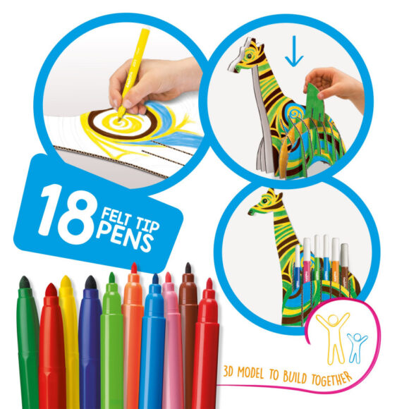 ⁦CREAT& COLORING POP-UP GIRAFFE⁩ - الصورة ⁦2⁩